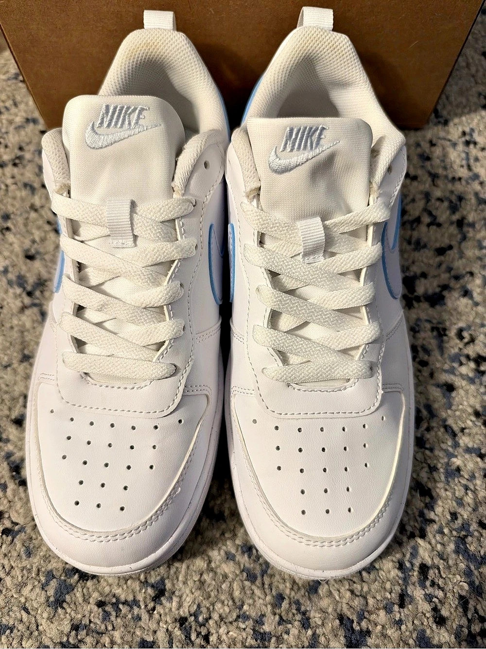 Nike Court Vision Low Sneakers White & Green US 6.5 L